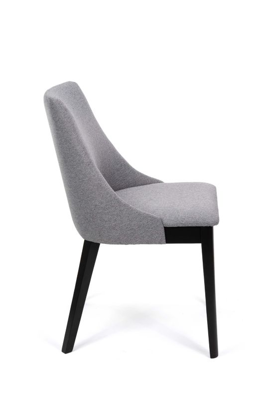 Chairline CARO 1 čalouněná židle, šedá látka Megan 365, černé nohy, 1 ks.