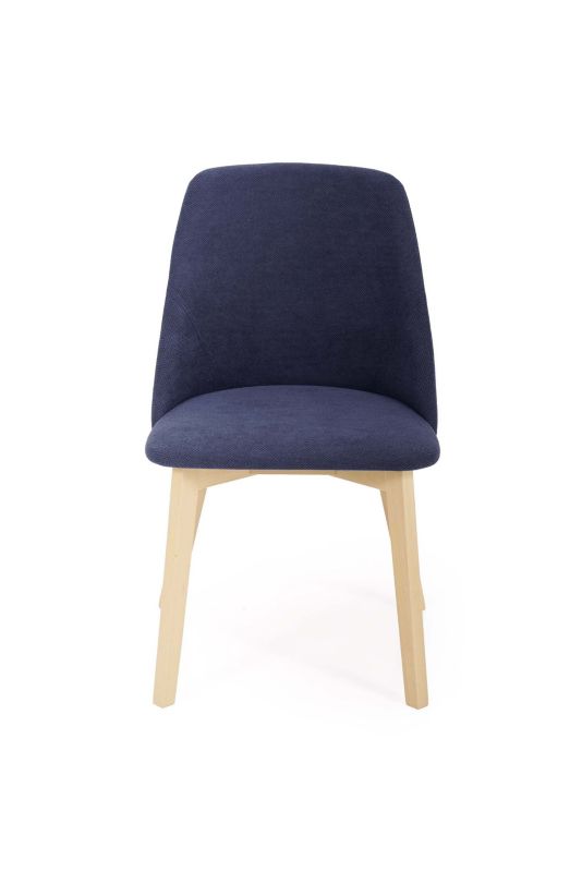 Chairline COLIN 1 čalouněná židle, tmavě modré nohy z dubu artisan, 1 ks.