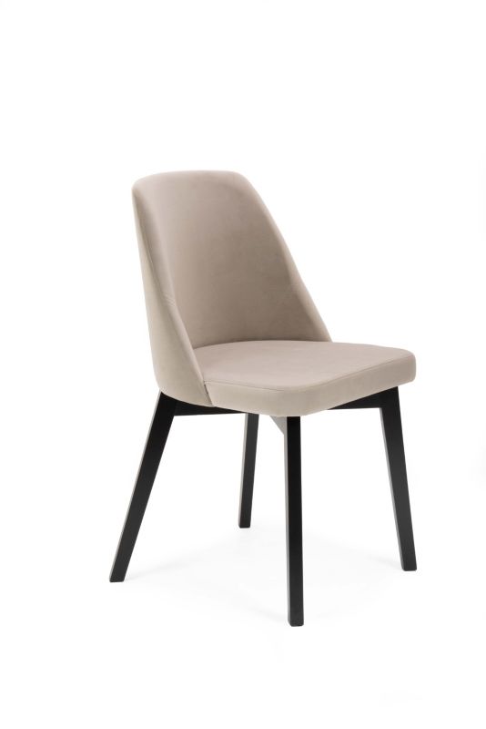 Chairline FLAVIO 1 čalouněná židle, béžová látka Dream 01, černé nohy, 1 ks.