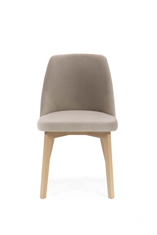 Chairline FLAVIO 1 čalouněná židle, béžová látka Dream 01, nohy řemeslný dub, 1 ks.