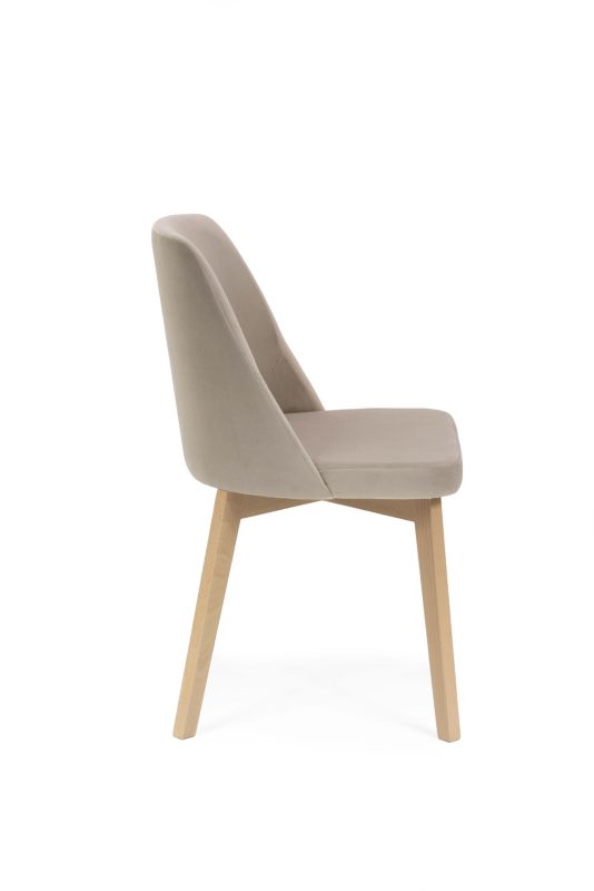 Chairline FLAVIO 1 čalouněná židle, béžová látka Dream 01, nohy řemeslný dub, 1 ks.