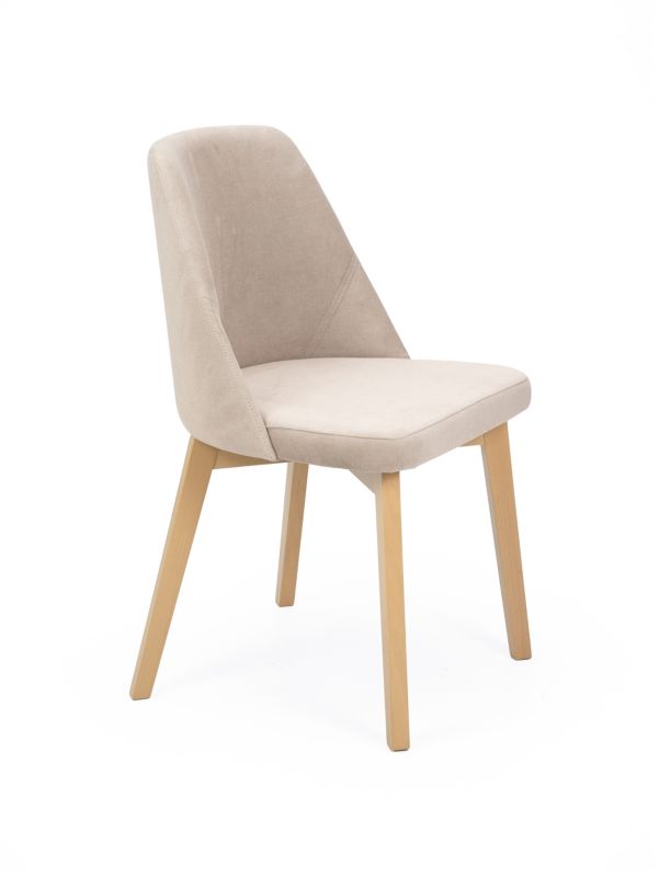 Chairline FLAVIO 1 čalouněná židle, béžová, látka Portland Taupe, nohy dub sonoma, 1 ks.