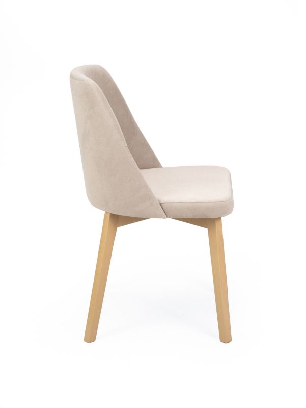 Chairline FLAVIO 1 čalouněná židle, béžová, látka Portland Taupe, nohy dub sonoma, 1 ks.