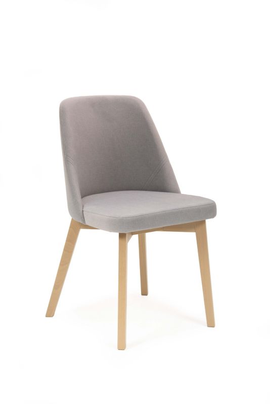 Chairline FLAVIO 1 čalouněná židle, šedá látka Portland Ash, nohy řemeslný dub, 1 ks.