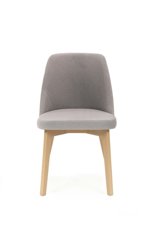 Chairline FLAVIO 1 čalouněná židle, šedá látka Portland Ash, nohy řemeslný dub, 1 ks.