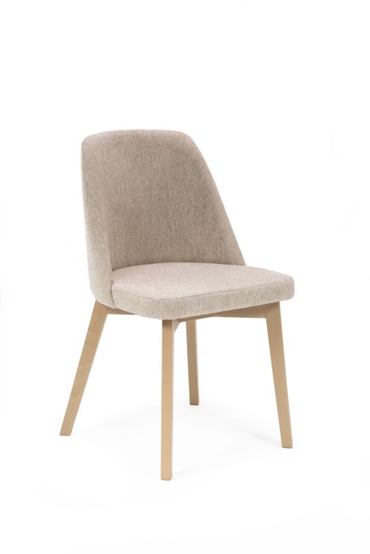 Chairline FLAVIO 1 čalouněná židle, šedá látka Serta 02, nohy řemeslný dub, 1 ks.