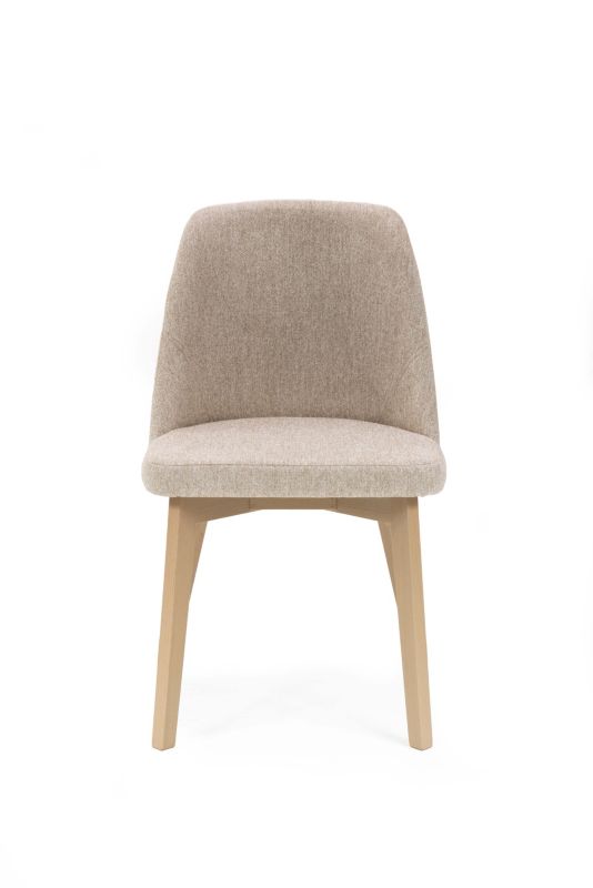 Chairline FLAVIO 1 čalouněná židle, šedá látka Serta 02, nohy řemeslný dub, 1 ks.