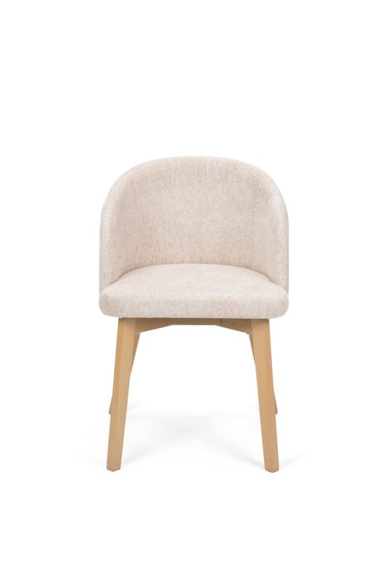 Chairline FLAVIO 2 čalouněná židle, béžová, látka Serta 02, nohy dub sonoma, 1 ks.