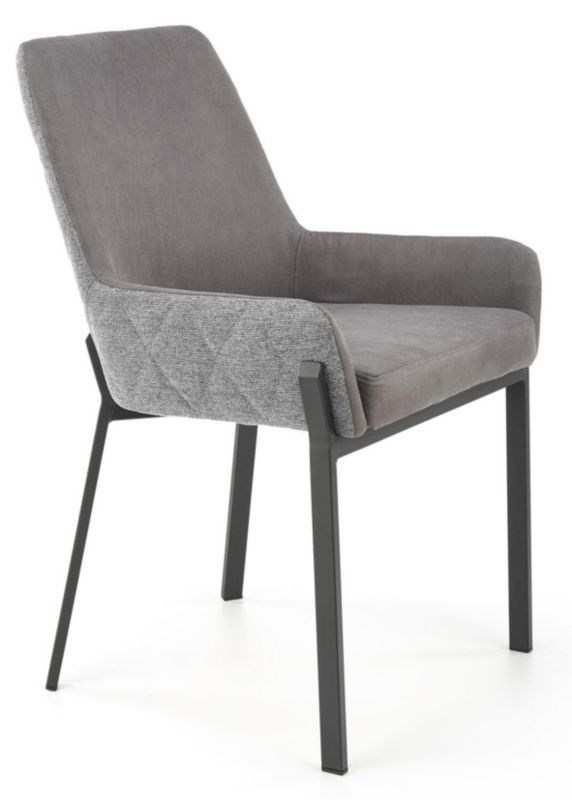 Krzesło tapicerowane Halmar K-439 ciemny popiel tkanina stal 55x54x86 cm 1 szt.
