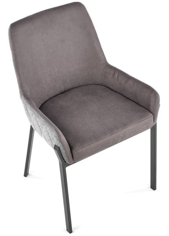 Krzesło tapicerowane Halmar K-439 ciemny popiel tkanina stal 55x54x86 cm 1 szt.