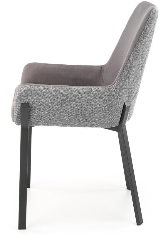 Krzesło tapicerowane Halmar K-439 ciemny popiel tkanina stal 55x54x86 cm 1 szt.