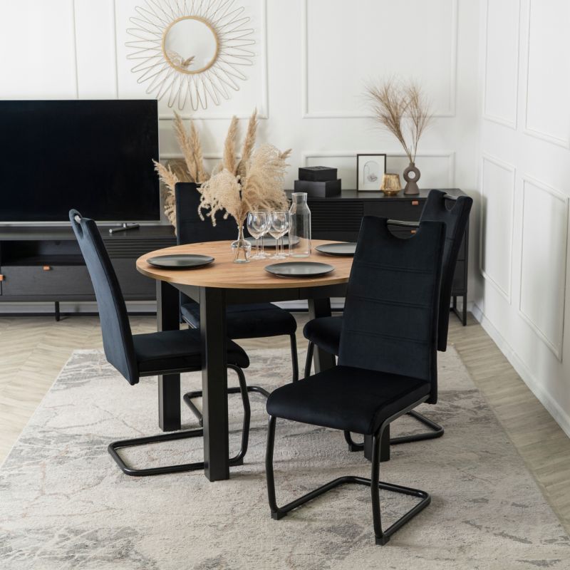 Lopez Black Furniture Elite Čalouněná židle na lyžinách do obývacího pokoje Jídelna 1 ks.