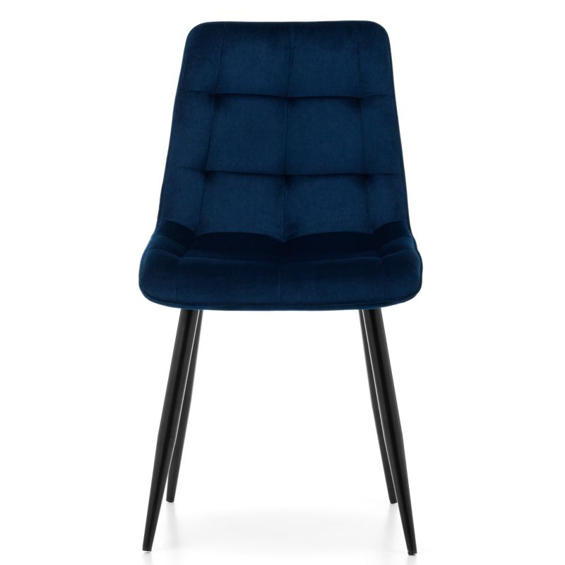 Krzesło tapicerowane New Home CHIC granatowe welurowe bluvel 1 szt.