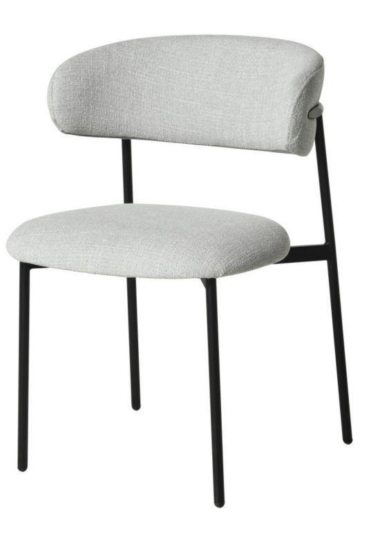 Krzesło tapicerowane ZOYA HowHomely szare 79 cm 1 szt.