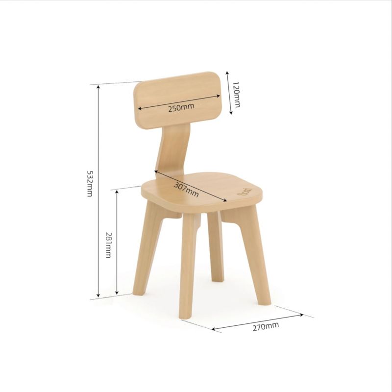 Krzesełko dziecięce Boori Tidy drewniane 30.7x53.7x27 1szt.