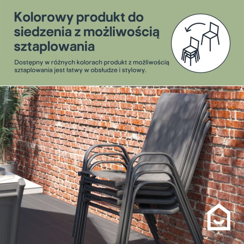 Krzesło GoodHome Brava antracyt