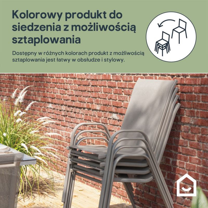 Krzesło GoodHome Brava szare
