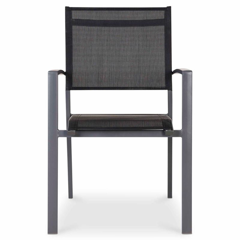 Krzesło z podłokietnikami Blooma Batz czarne
