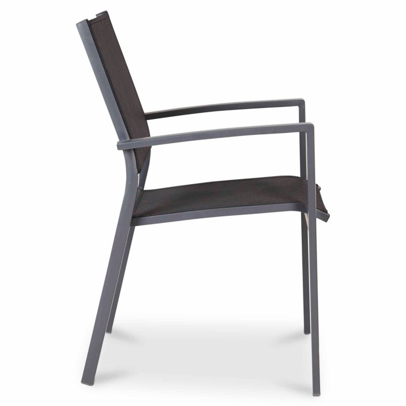 Krzesło z podłokietnikami Blooma Batz czarne