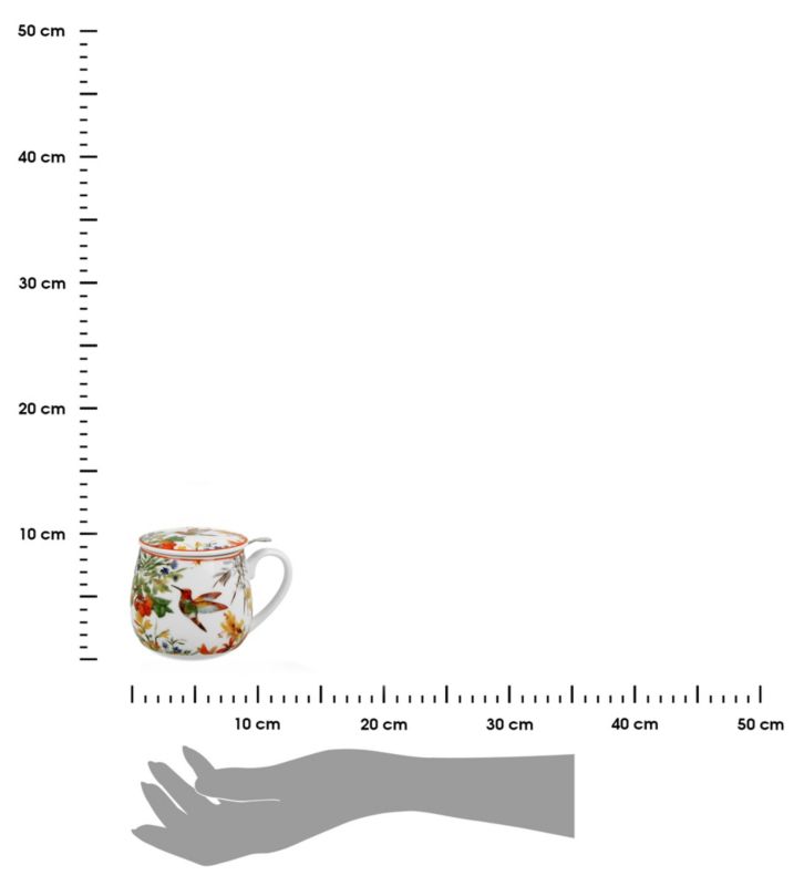 Kubek Baryłka Linnea DUO porcelanowy z zaparzaczem 430 ml 1 szt.