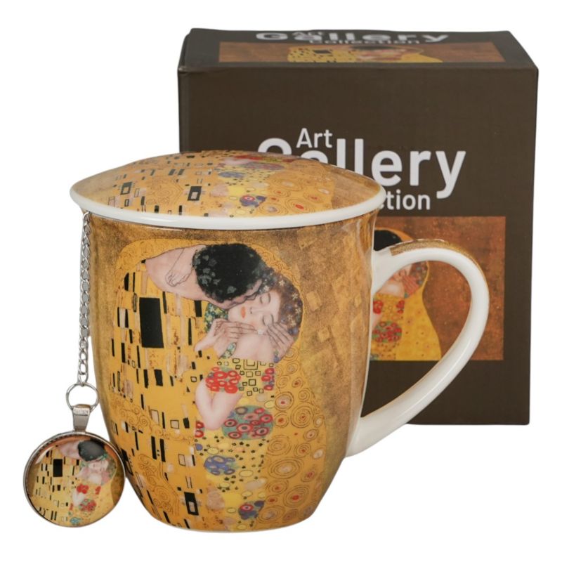 Kubek Gustav Klimt Duo 400ml na stopce z zaparzaczem 1 szt.