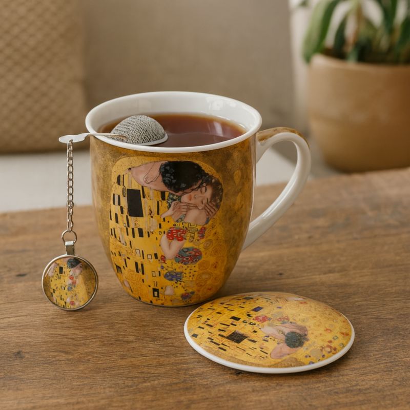 Kubek Gustav Klimt Duo 400ml na stopce z zaparzaczem 1 szt.