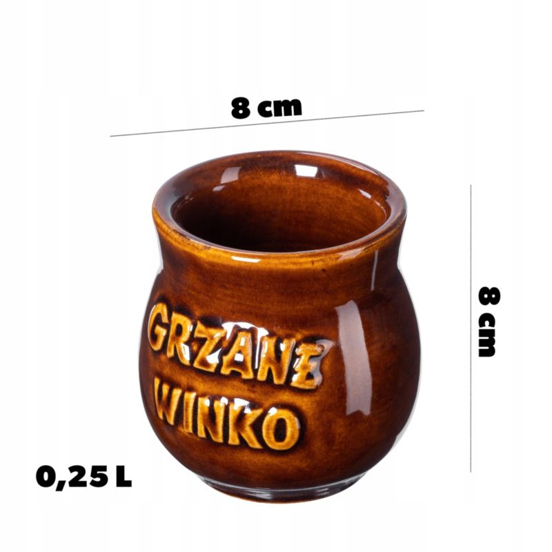 Kubek KADAX Do Grzańca Grzanego Wina 250ml Brązowy 1 szt.