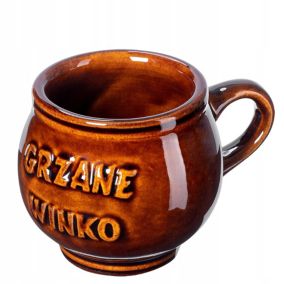 Kubek KADAX Do Grzańca Wina Z Uchem 300ml Kamionka Brązowy 1 szt.