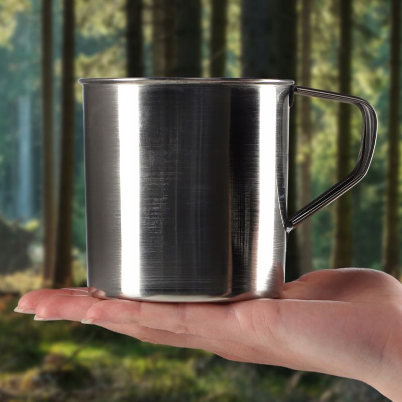 Kubek KADAX Stalowy 500ml Do Herbaty Turystyczny Srebrny 1szt.