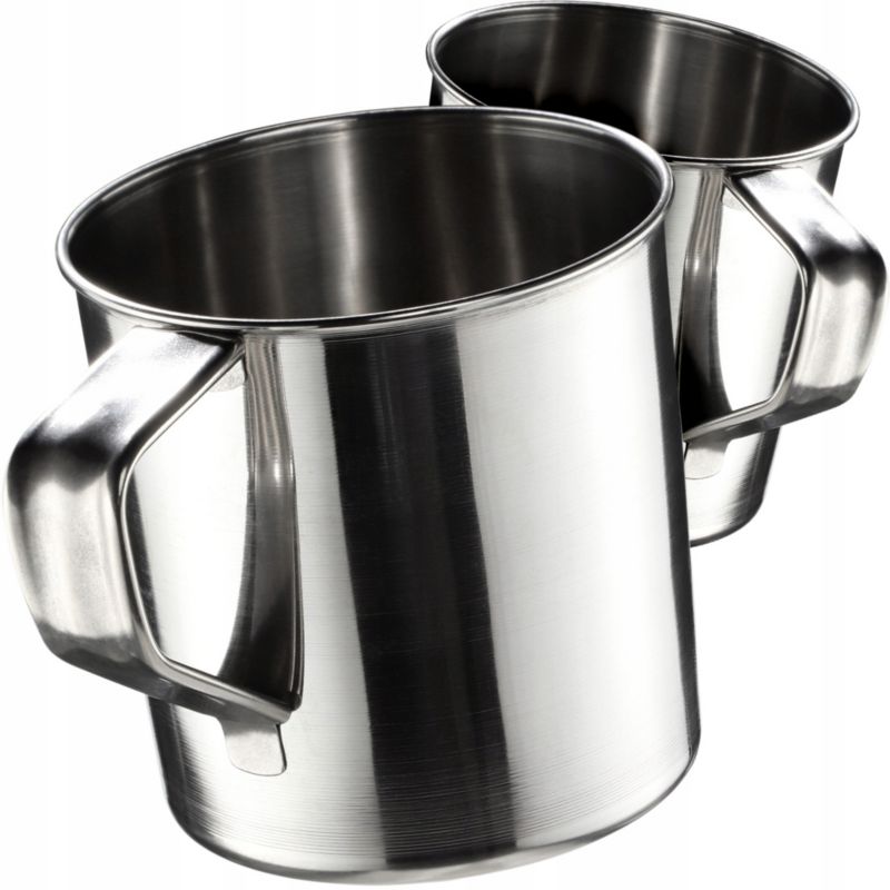 Kubek KADAX Stalowy 500ml Turystyczny Kubki 2szt Srebrny 1szt.
