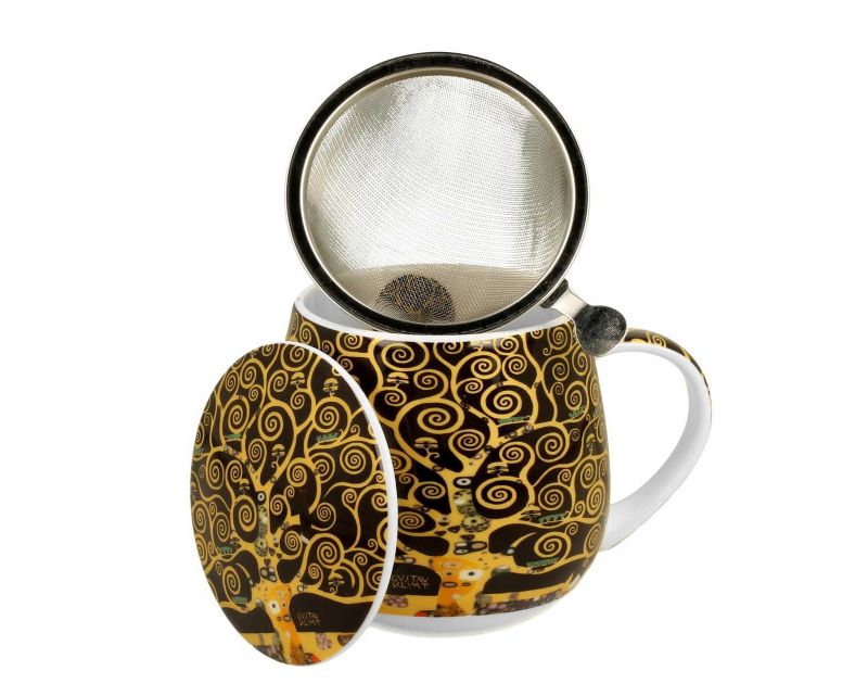 Kubek Klimt Tree of Life DUO porcelanowy z zaparzaczem 430 ml 1 szt.