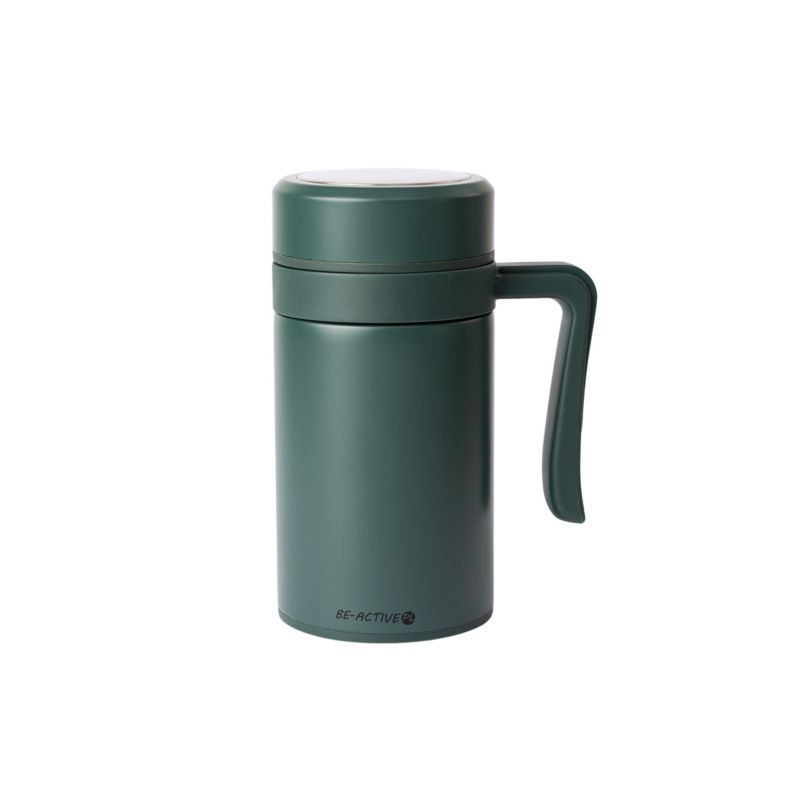 Kubek termiczny Be-active.pl na kawę herbatę zielony 450 ml 1szt