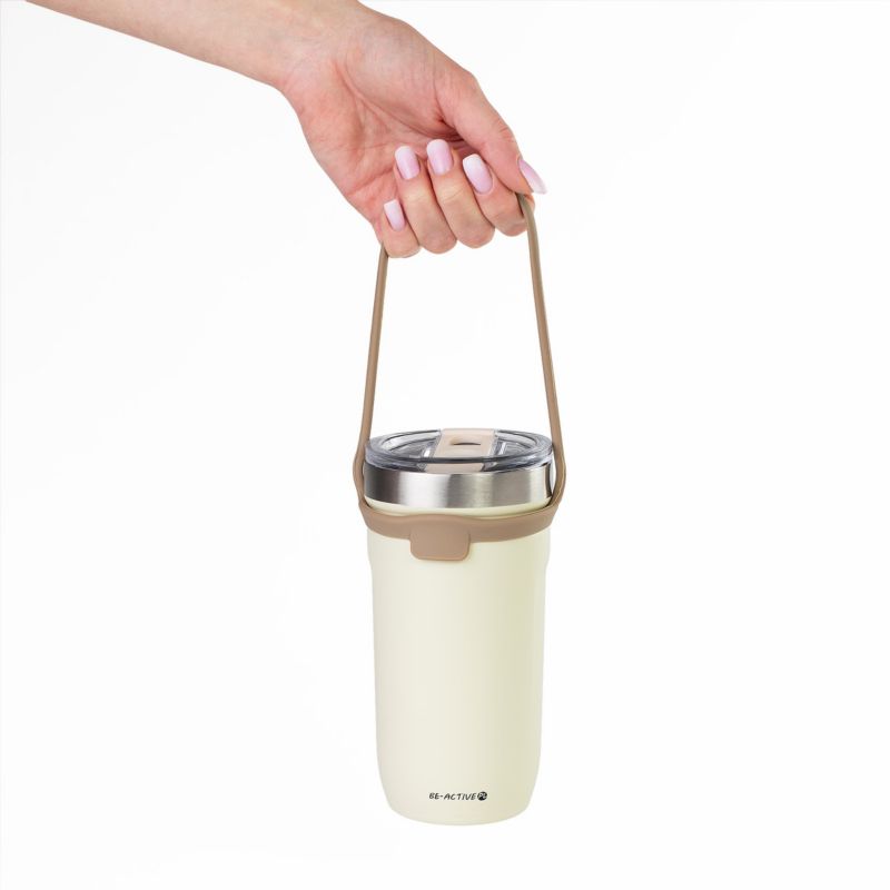Kubek termiczny Be-active.pl termos na herbatę kawę biały 550ml 1szt