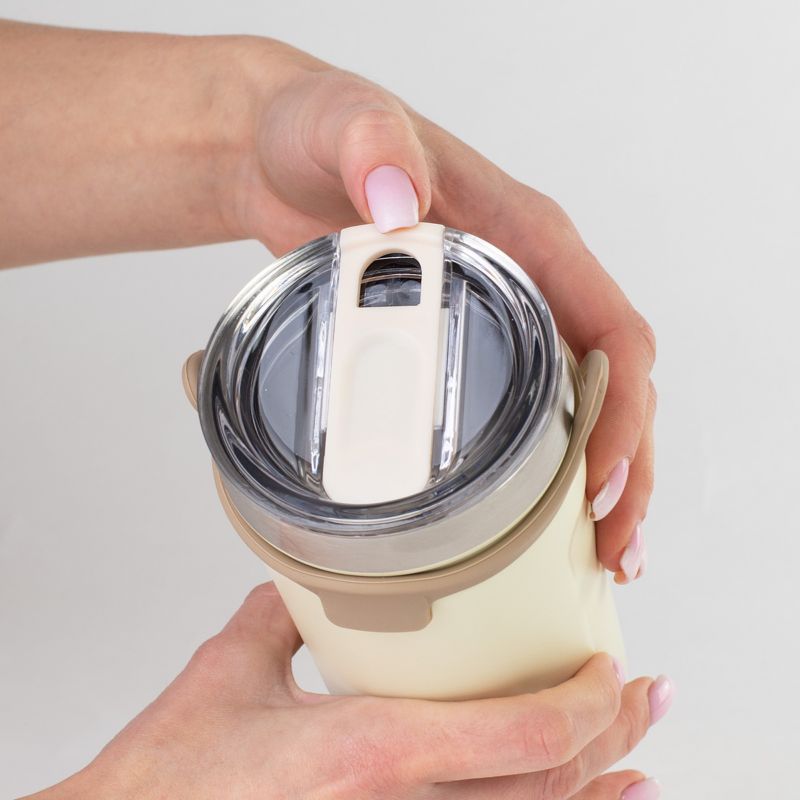 Kubek termiczny Be-active.pl termos na herbatę kawę biały 550ml 1szt