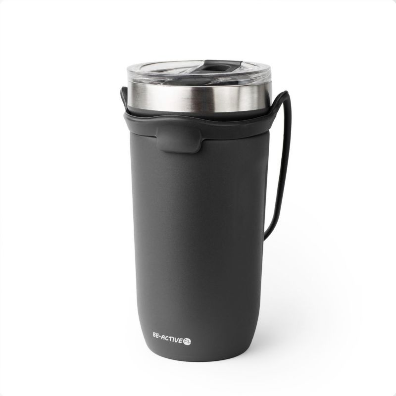Kubek termiczny Be-active.pl termos na herbatę kawę szary 550ml 1szt