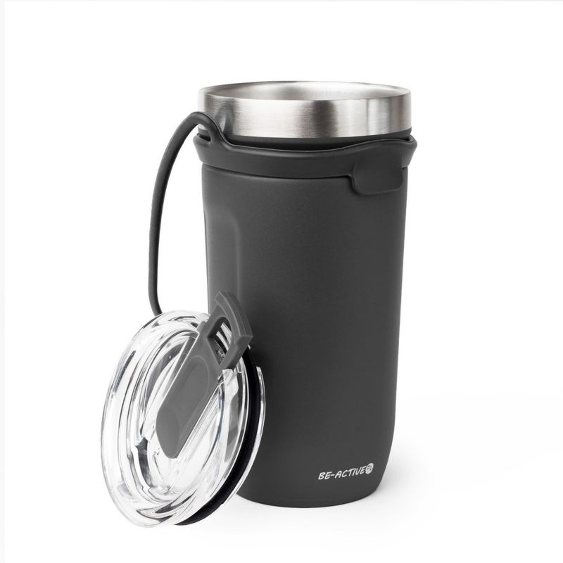 Kubek termiczny Be-active.pl termos na herbatę kawę szary 550ml 1szt