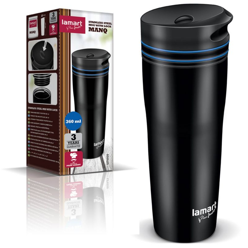 Kubek Termiczny Lamart LT4050 360 ml Czarny 1szt