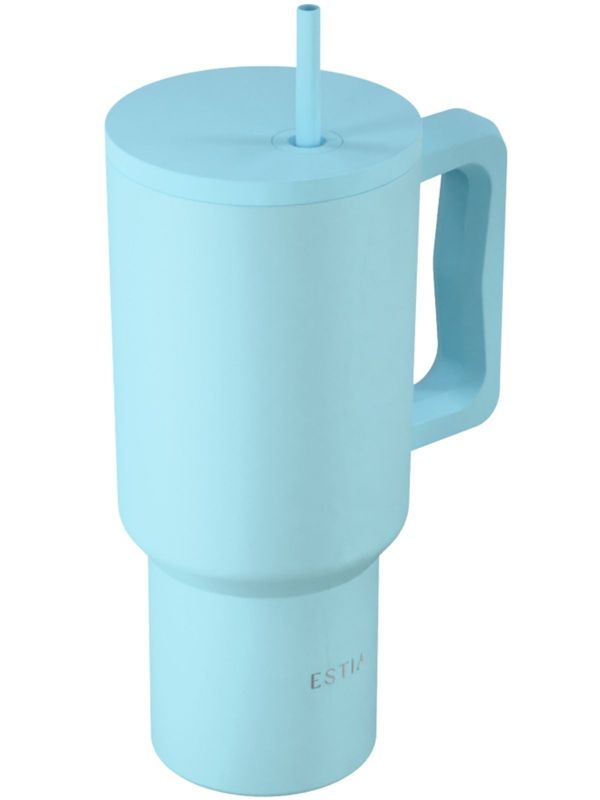 Kubek termiczny ze słomką arctic estia stal nierdzewna niebieski 900 ml 1 szt.