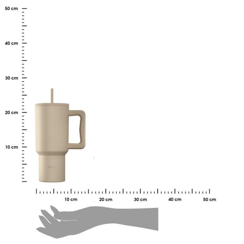 Kubek termiczny ze słomką dune estia stal nierdzewna beżowy 900 ml 1 szt.