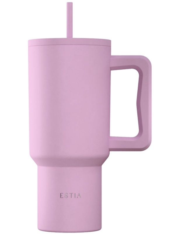 Kubek termiczny ze słomką lavender estia stal nierdzewna fioletowy 900 ml 1 szt.