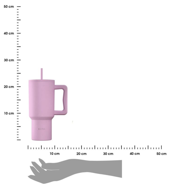 Kubek termiczny ze słomką lavender estia stal nierdzewna fioletowy 900 ml 1 szt.