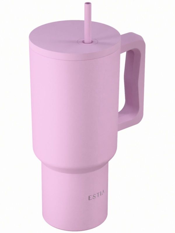 Kubek termiczny ze słomką lavender estia stal nierdzewna fioletowy 900 ml 1 szt.