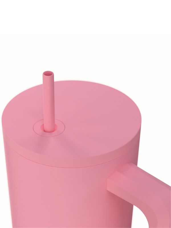 Kubek termiczny ze słomką rose estia stal nierdzewna różowy 900 ml 1 szt.