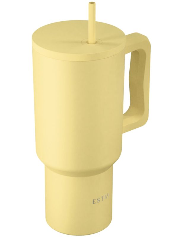 Kubek termiczny ze słomką sunbeam estia stal nierdzewna żółty 900 ml 1 szt.