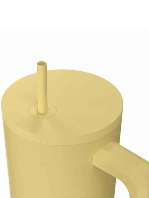 Kubek termiczny ze słomką sunbeam estia stal nierdzewna żółty 900 ml 1 szt.