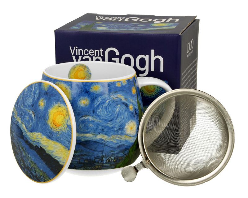 Kubek Van Gogh Starry Night DUO porcelanowy z zaparzaczem 430 ml 1 szt.