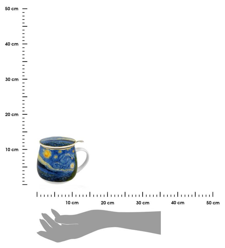 Kubek Van Gogh Starry Night DUO porcelanowy z zaparzaczem 430 ml 1 szt.