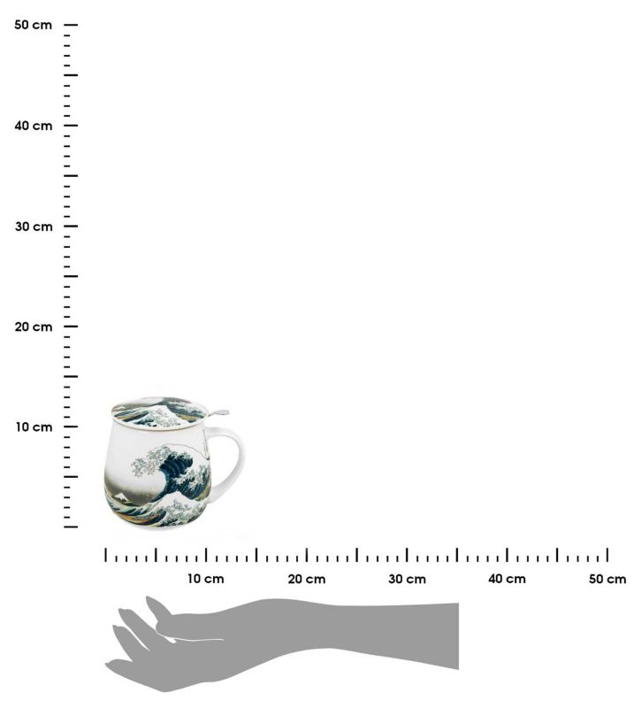 Kubek Wielka Fala DUO porcelanowy z zaparzaczem 430 ml 1 szt.