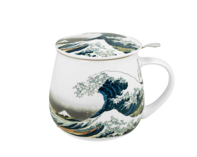 Kubek Wielka Fala DUO porcelanowy z zaparzaczem 430 ml 1 szt.