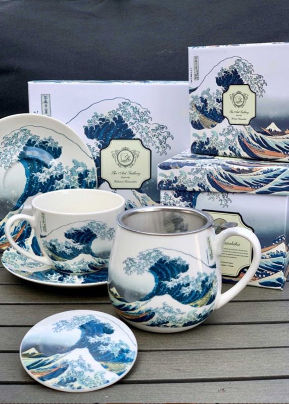 Kubek Wielka Fala DUO porcelanowy z zaparzaczem 430 ml 1 szt.